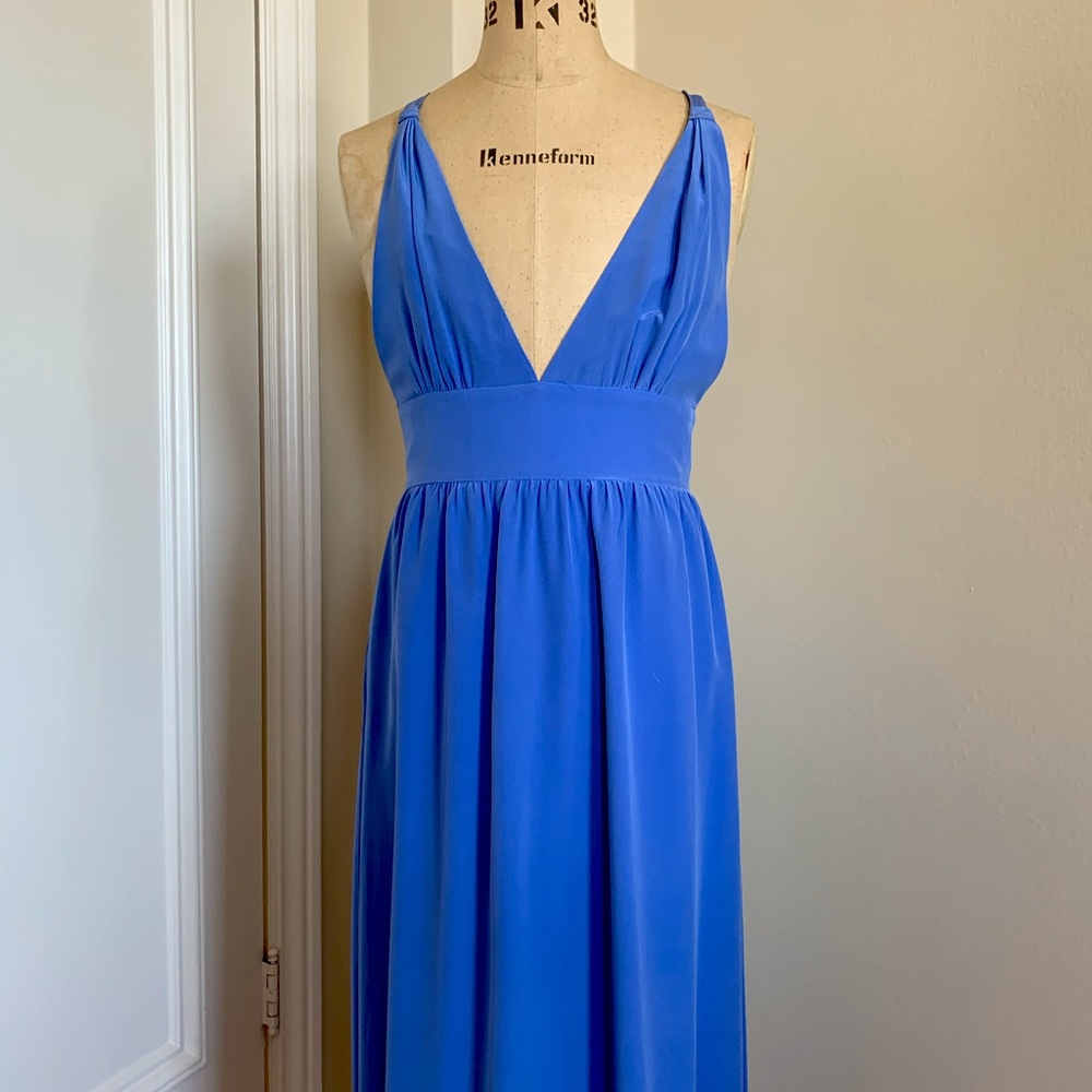 Yumi Kim Blue Silk Rush Hour Maxi Dress (M)